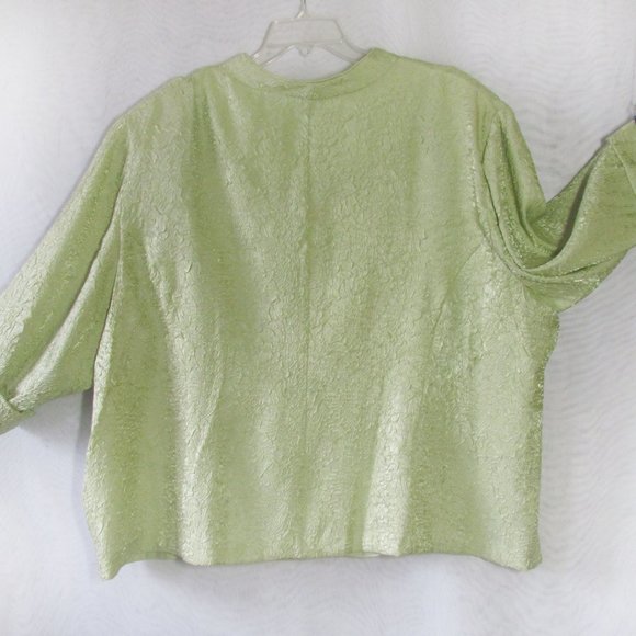 R&K WOMAN 30 Mint Green Textured Dress Jacket - Picture 2 of 6